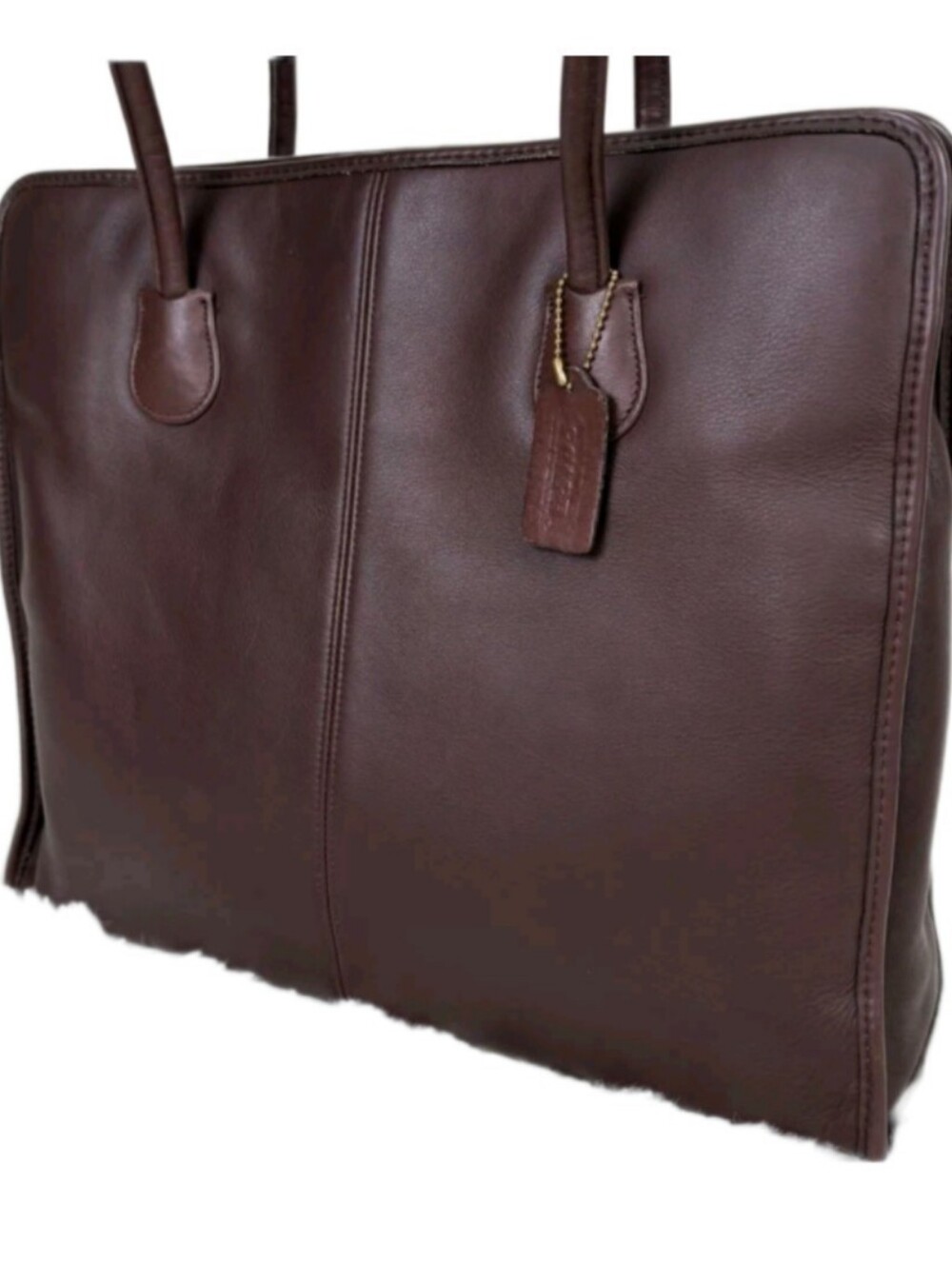 Coach Vintage Espresso Leather 7303 Magnetic Tote Shoulder Bag